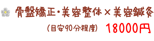 骨盤矯正・美容整体×美容鍼灸コース90分